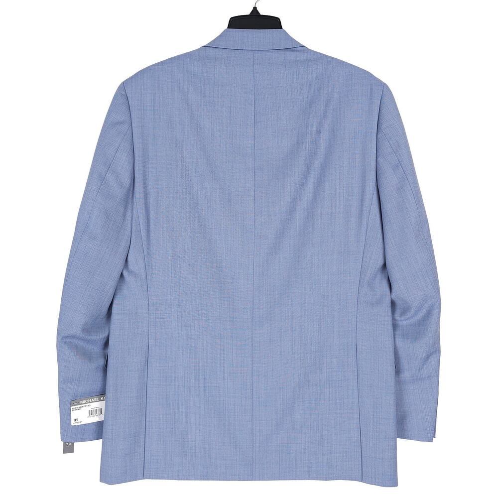 Michael Kors Mens Classic Fit 2 Piece Suit 42L 34x32 Light Blue Stretch Wool NWT - Picture 5 of 16
